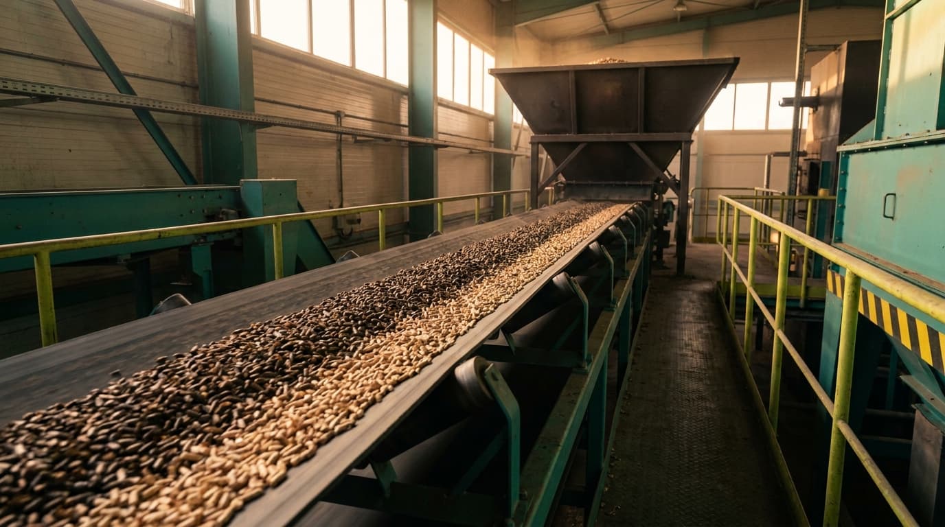 Pellet z łuski słonecznika luzem w big bagu